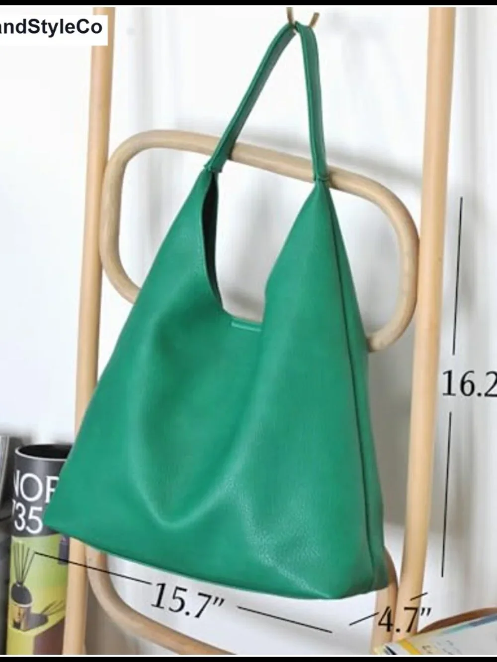 Soft Vegan Leather Slouchy Hobo Bag Shoulder Tote Purse for Women